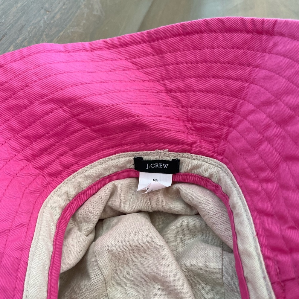 Pink J. Crew Bucket Hat View 2